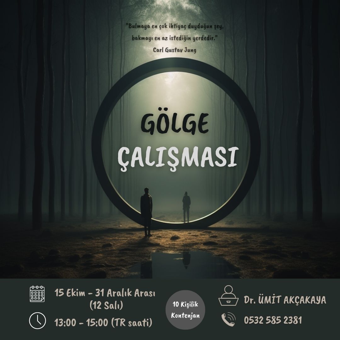 GÖLGE ÇALIŞMASI - ONLINE SALI GÜNDÜZ GRUBU (WEBINAR)